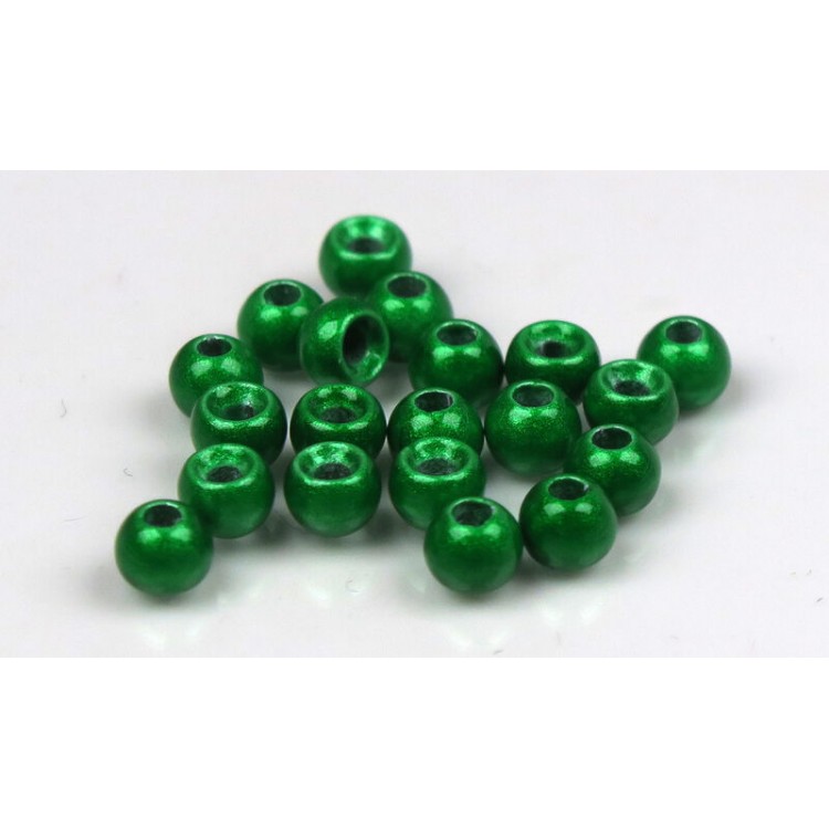 3.3mm Plummeting Tungsten Beads Iridescent Green