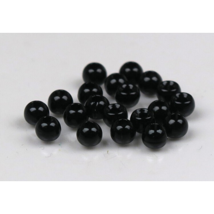 3.8mm Plummeting Tungsten Beads Jet Black